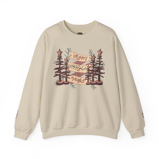 Copy of Merry Christmas Adult Rustic Crewneck Sweatshirt