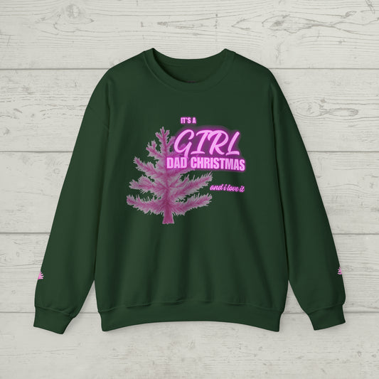 Girl Dad Christmas Crewneck Sweatshirt